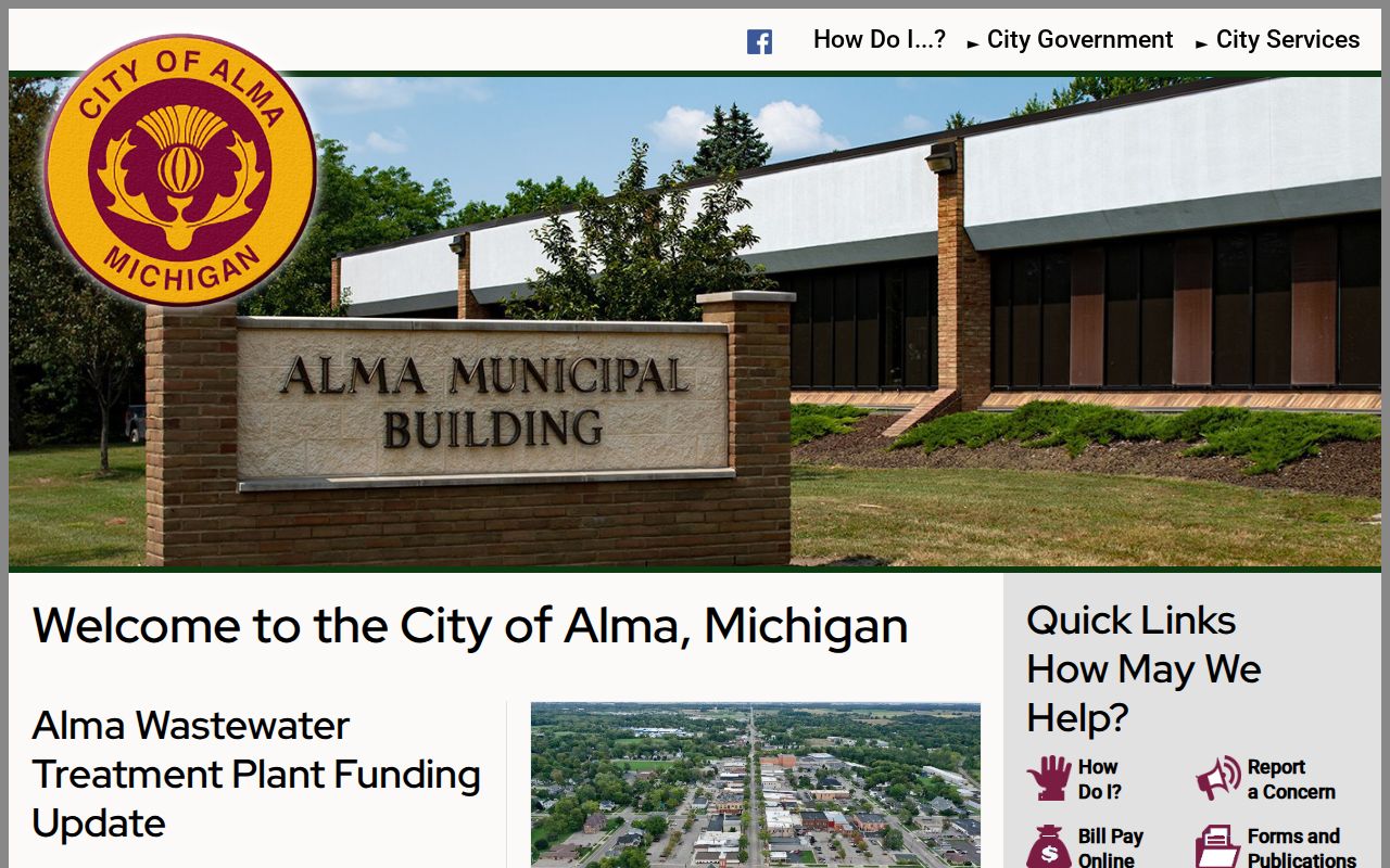 Alma court docket civic context from City of Alma government