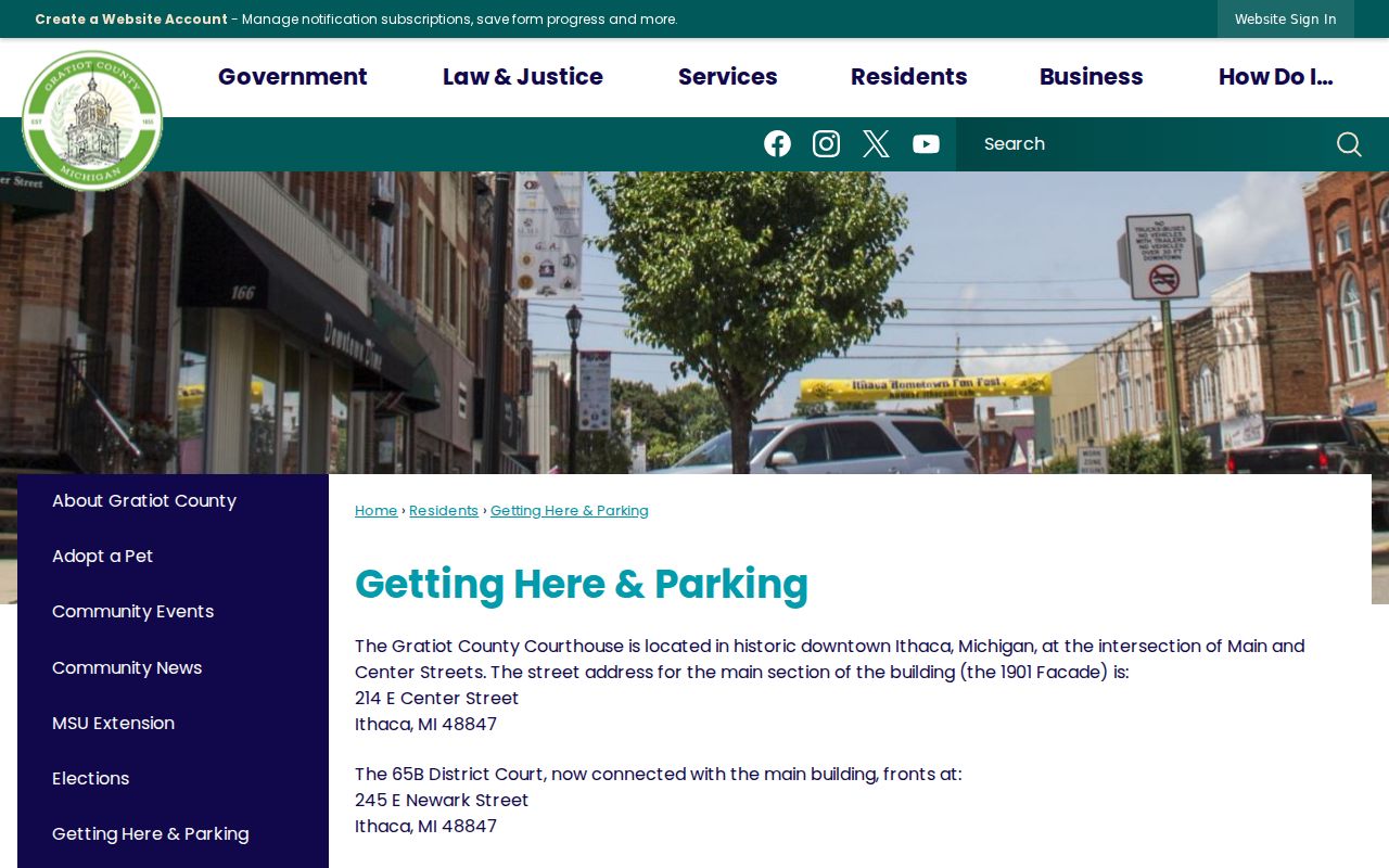 Ithaca court docket courthouse parking and connected county court buildings